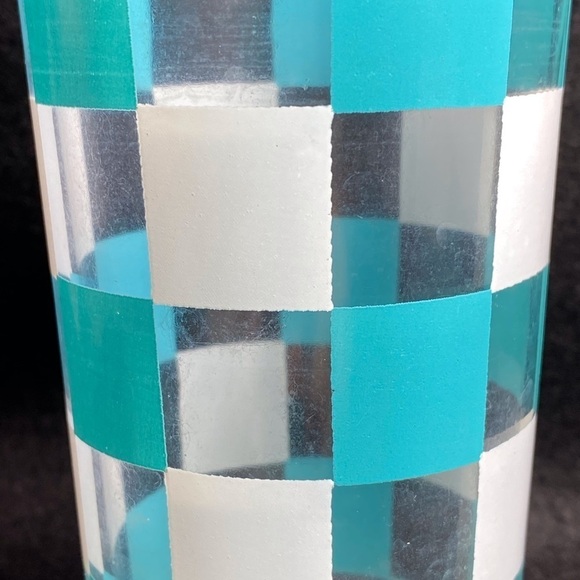 6for$20♥️Cool checkerboard Vintage glass. Just 1 available. - Picture 2 of 6